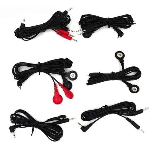 Black Physiotherapy Cable Electro Sex Toys Accessory For Electric Shock Professionals Host Wire Medical Themed Products