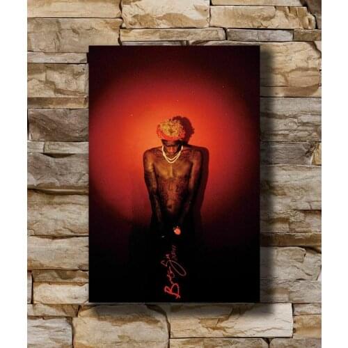 F263 Hot Young Thug Barter 6 Rap Music Singer Silk Fabric Wall Poster Art Decor Sticker Bright