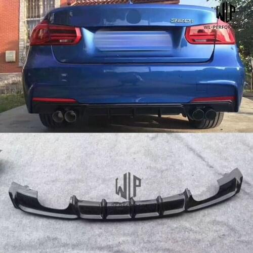 F30 F35 MT style Carbon fiber Bilateral single/double out Unilateral double out Rear diffuser for BMW 3 series 2012-UP