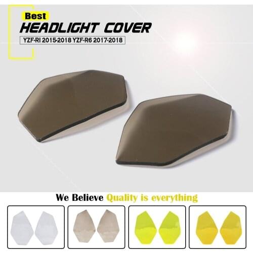 Motorcycle Headlight Guard Head Lamp Light Lens Cover Protector for YAMAHA YZF-R1 2015-2019 YZF-R6 2017-2019 MT10 FZ10 MT-10