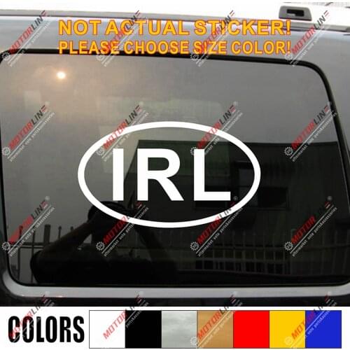 Ireland IRL Oval Country Code Decal Sticker Car Vinyl Irish pick size
