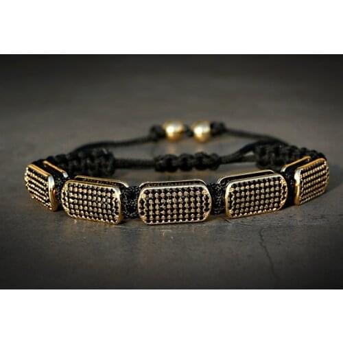 Classic Mwn Bracelet Homme Luxury Charm Black Micro-inlaid Zircon Oval Copper Beaded Bracelet For Men Jewelry Pulsera Hombre