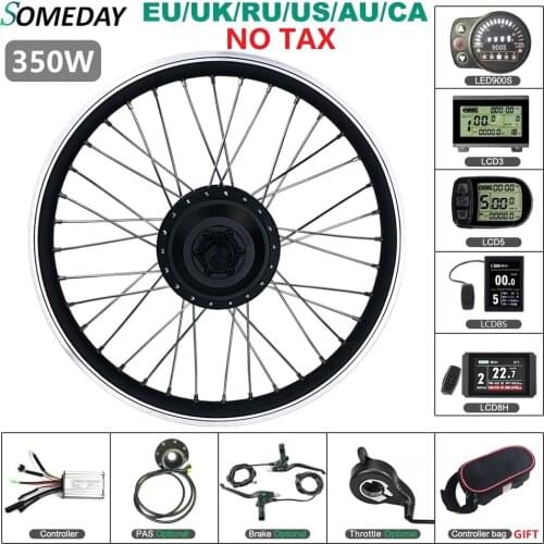 SOMEDAY 36V 48V 350W Electric Bicycle Conversion Kit 16 20 24 26 27.5 28 Inch 700C Rear Rotate Wheel Hub Motor for Ebike Kit