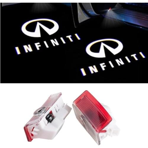 For Infiniti Q30 QX30 2019 Auto Logo Laser Projector Ghost Light Car Door Welcome Lamp Emblem Projection Luces Courtesy Shadow