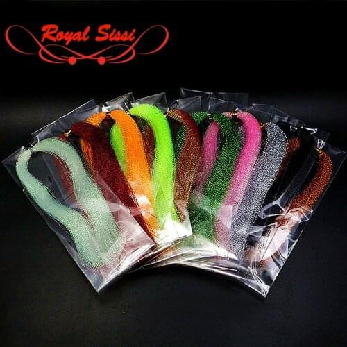 Hot 4packs set fly tying twisted Flashabou Tinsel Flash crystal Tinsel saltwater fly wings tails sabaki rig fly tying materials