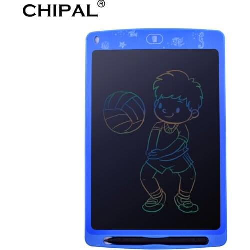 CHIPAL 10 Inch Colorful LCD Drawing Tablets Writing Board Digital Graphic Pad Portable Electronic Paint Tablet + Touch Pen Cell