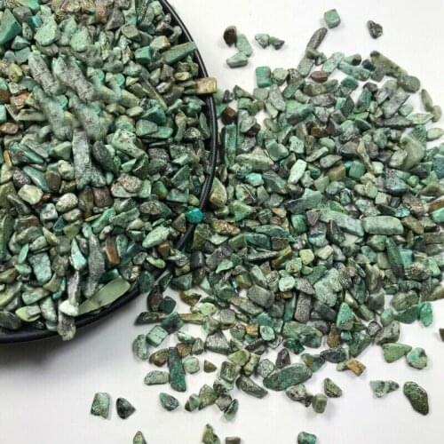 Drop Shipping 50g Natural African Green Turquoise Gravel Bulk Tumbled Stones Crystal Healing Gemstones Natural