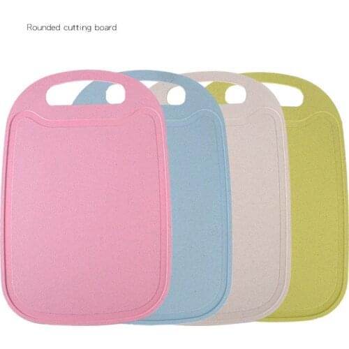 Wheat Straw Fruit and Vegetable Cutting Board Multifunctional Non-slip Cutting Board Kitchen Household Tool Antibacterial