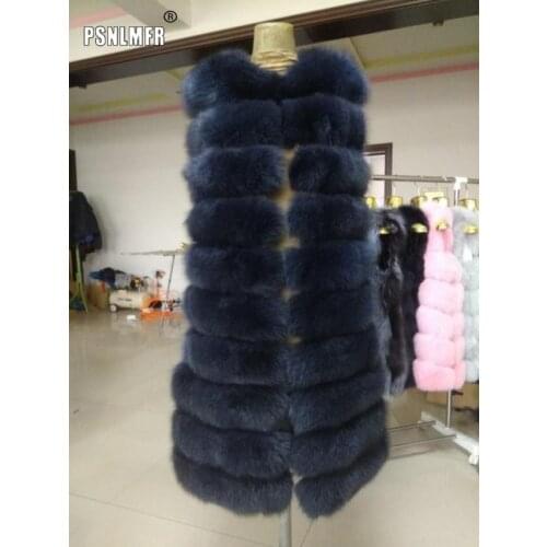 Warm Long Fashion Plus Size Full Pelt Genuine Leather Real Fox Fur Vest Winter 2020 Female Natural Real Fox Fur Coat Jacket