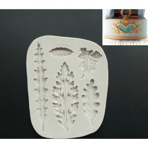 Leaves Shapes Silicone Sugarcraft Mould, Fondant Cake Decorating Tools Bakeware