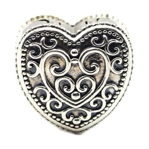 Enchanted Heart Beads for Jewelry Making Stopper Clip Charm Beads for Charms Bracelets Women DIY 925 Sterling Silver Jewelry