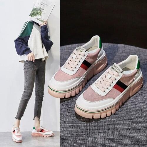 Ins Fashion Women Sneakers Platform Thick Sole Fashion Casual Comfort Spring Summer Shoes Zapatos De Mujer