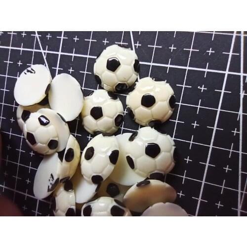 1pcs/lot resin flat back mini football 14mm Scrapbook Embellishment DIY Phone Decoration