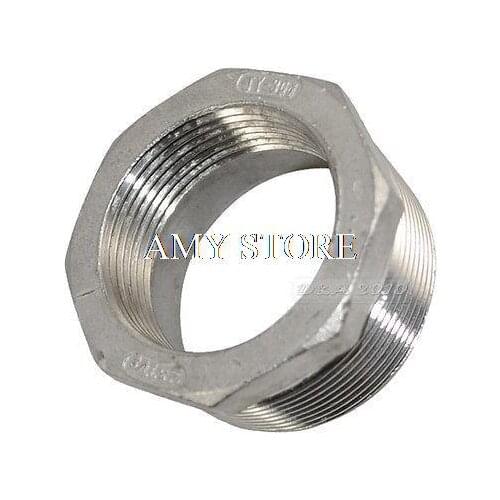 2" Male x 1 1/2" female BSPP Stainless Steel threaded Reducer Bushing Pipe Fitting
