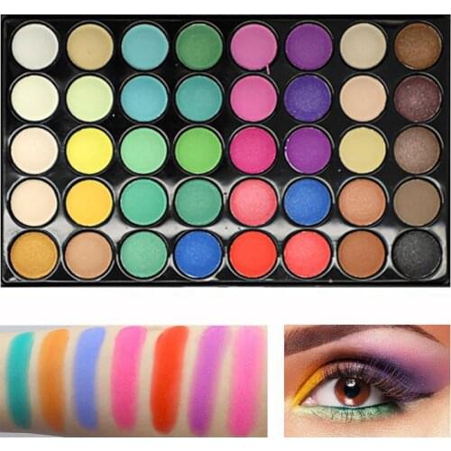 1 Box 40 Colors Eyeshadow Pallete Pressed Glitter Matte Waterproof Long Lasting Pigment Matte Eye Shadow Cosmetic Makeup Palette