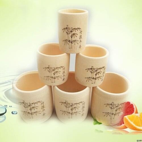 Bamboo Wooden Drinking Cup Coffee Tea Mug Breakfast Beer Milk Wine Glass