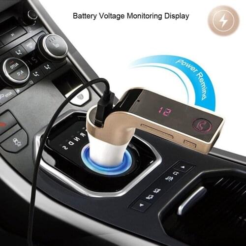 Hands Free Wireless Car FM Transmitter G7 MP3 Player Car Kit W/ AUX Input U-disk/TF Card Reader LCD Voltage Detection