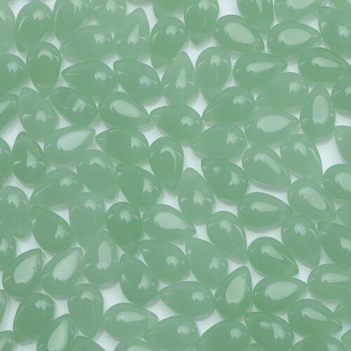6x9mm Green Czech Lampwork Crystal Glass Water Drop Spacer Bead For Jewelry Making Diy Needlework Bracelet Hairpin Finding