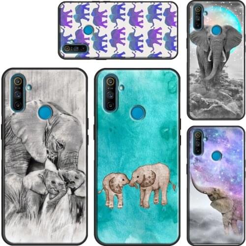 Baby Elephant Phone Case For OnePlus 8T 7T Nord 8 9 Pro Cover For Realme GT Neo Q3 6 7 8 Pro C3 C11 C21