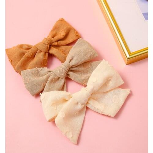 Baby Hairclips for Girl Hair Grips Princess Hair Bow Dot Hairpins Kids Barrette Kawaii Accessories Infant Solid Color Headwear