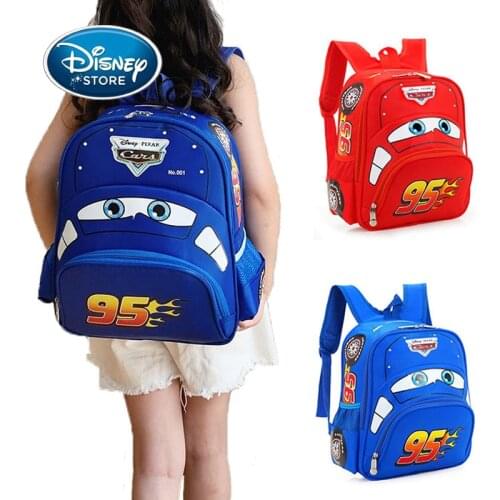 Disney Pixar Lightning McQueen Children 3D Backpack Cartoon Car Stereo School Bag Toddler Baby Boy girl Backpack Kid Schoolbag