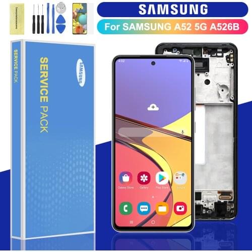 6.5''100% Original Display for Samsung Galaxy A52 5G A526 A526F A526F/DS LCD Touch Screen Digitizer Assembly Repair Parts