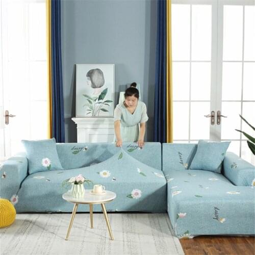 New Hot L shape corner sofa cover elastic for living room printed cover for sofa slipcovers stretch 1/2/3/4 seat