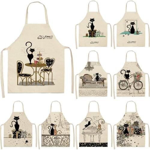 Black cat print pattern aprons for women Woman kitchen apron Women kitchen apron master apron kitchen apron women Child apron