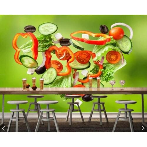 Papel de parede Vegetables Heart Food photo 3d wallpaper,living room sofa TV wall kitchen fast food shop restaurant bar murals