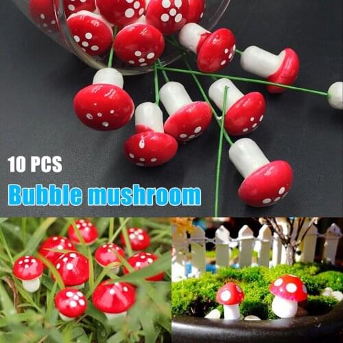 Artificial Mini Mushroom Simulation Plant Micro Landscape Potted Plant Decoration Crafts Garden Terrarium Resin Best Pri