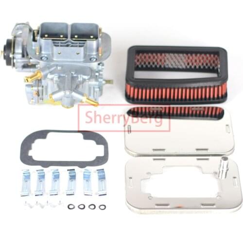 SherryBerg CARBURETTOR carb for WEBER 38X38 38DGES 38MM carburetor 2 BARREL+ air filter (45mm tall) for FIAT TOYOTA FORD GM VW