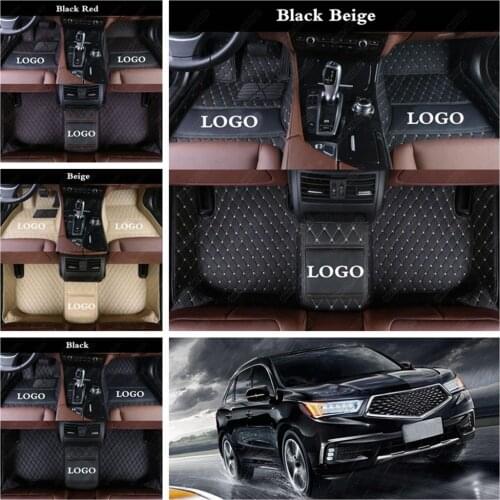 Custom Leather Car Floor Mats Automobile Foot Mat for Acura MDX RDX ZDX NSX TLX TSX TL RL ILX Car Accessories Auto Carpet Cover