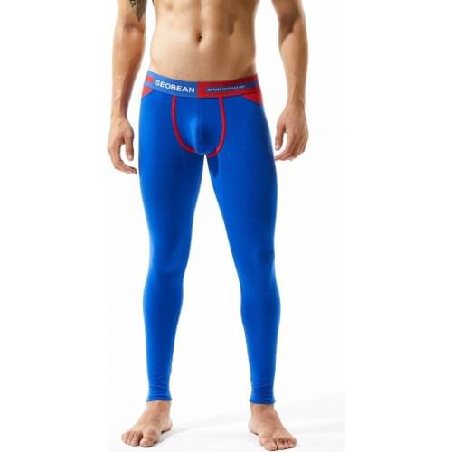 Seobean Brand Fashion Winter Warm Men Thermal Underwear Sexy Long John Pants Leggings Man Tight cotton elastic male Underpants