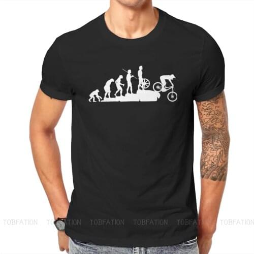 Evolution Round Collar TShirt Mountain Bike MTB Cycling Fabric Basic T Shirt Mans Tops Individuality Oversized Hot Sale