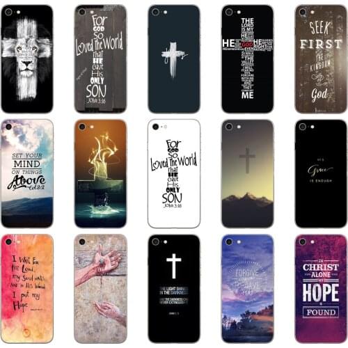 17DD Christian Jesus The Cross Soft Silicone Cover Case for iphone 5 5s se 6 6s 8 plus 7 7 Plus X XS SR MAX case