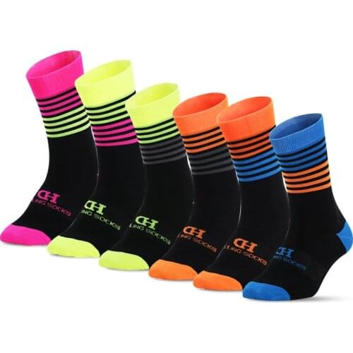 3 Pcs DH-07 Cycling Socks Breathable Wicking Cycling Sports Socks Deodorant Compression Running Socks Basketball Socks