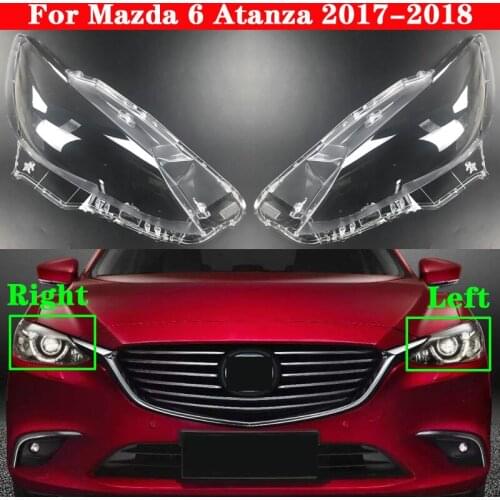 For Mazda 6 Atenza Atanza 2017-2018 Car Front Headlight Cover Headlamp Lampshade Lampcover Head Lamp light glass Lens Shell Caps