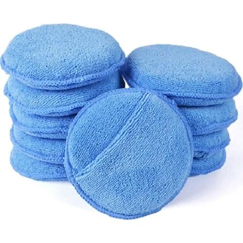 Microfiber car wax foam polish applicator pad polishing sponge
