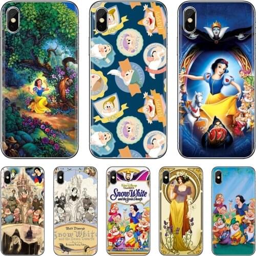 For Huawei Mate 20 30 40 7 8 9 10 Lite Pro P Smart 2018 2019 Plus G7 G8 Silicone Phone Cover Bag SEVEN-DWARFs-C-SNOW-WHITE-the