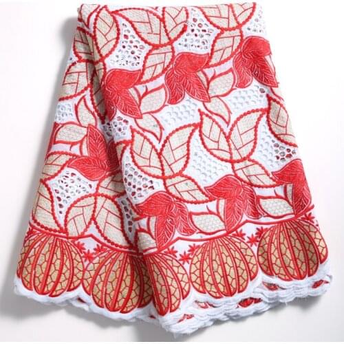 SJD LACE 100% Cotton Swiss Voile Fabric In Switzerland Embroidery African Fabric Tulle Nigerian Fabric For Wedding Party A2280