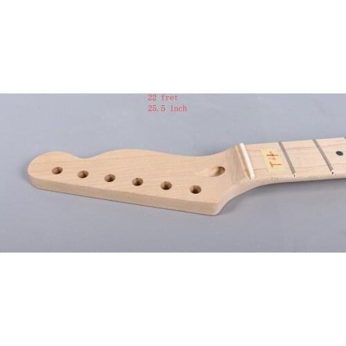 TELE Electric guitar neck 22 Fret Maple Wood Guitar Replacement 25.5 Inch