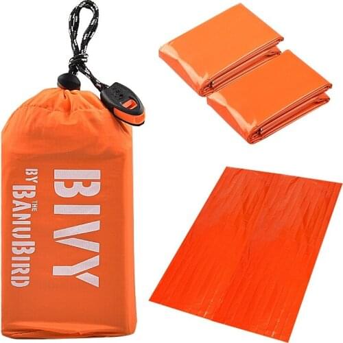 Outdoor Life Emergency Sleeping Bag Thermal Keep Warm Waterproof Mylar First Aid Emergency Blanke Camping Survival Gear