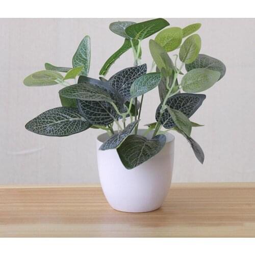 Fresh Artificial Foliage Plant Potted Bonsai Wedding Party Mall Desktop Decor