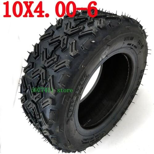 Good quality 10x4.00-6 cross-country vacuum tire for two wheel electric scooter 10 inch ATV wheel accessories