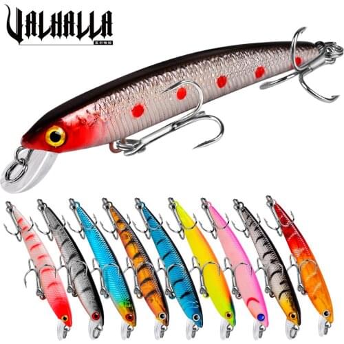 VALHALLA 12Pcs/Lot Minnow Swim Fishing Lure 7.5cm 4.6g Japa Artificial Hard Bait Wobbler Japan Sinking Crankbait Fishing Tackle