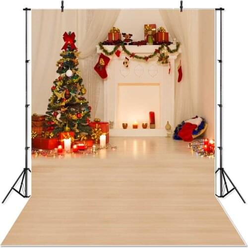 Vinyl Indoor Christmas Fireplace Portrait Photo backgrounds Christmas Holiday Photographic Backdrops Holiday Banner PhotoBooth
