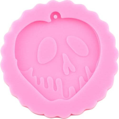 Poison Apple Keychain Silicone Molds Fondant Cake Decorating Tools Epoxy Resin Phone Grip Mold Cookie Candy Chocolate Moulds