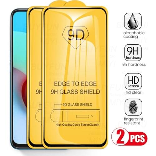 2PCS 9D Full Glue Tempered Glass For Xiaomi Redmi 10 Redmi10 Redmy Readmi 10 Armor Safty 9H Premium Screen Protector Film 6.5inc