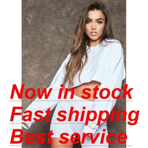 Women Ladies Sweatshirt Solid Long Sleeve Crop Blouse Top Sport Pullover Clothes