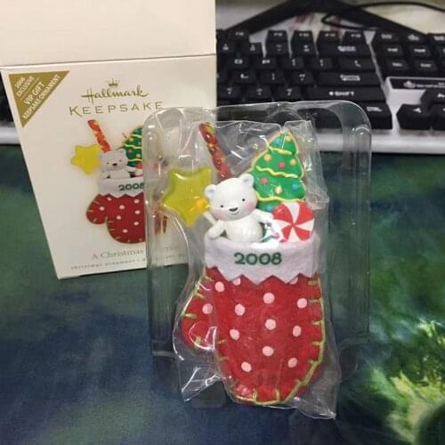 1PCS 10cm American off print collection hmk Christmas socks pendant accessories collection Pendant